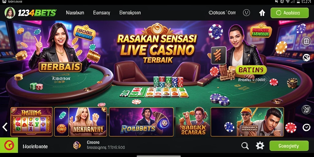 Gambaran gameplay nyata dari 1234BETS Live Casino.