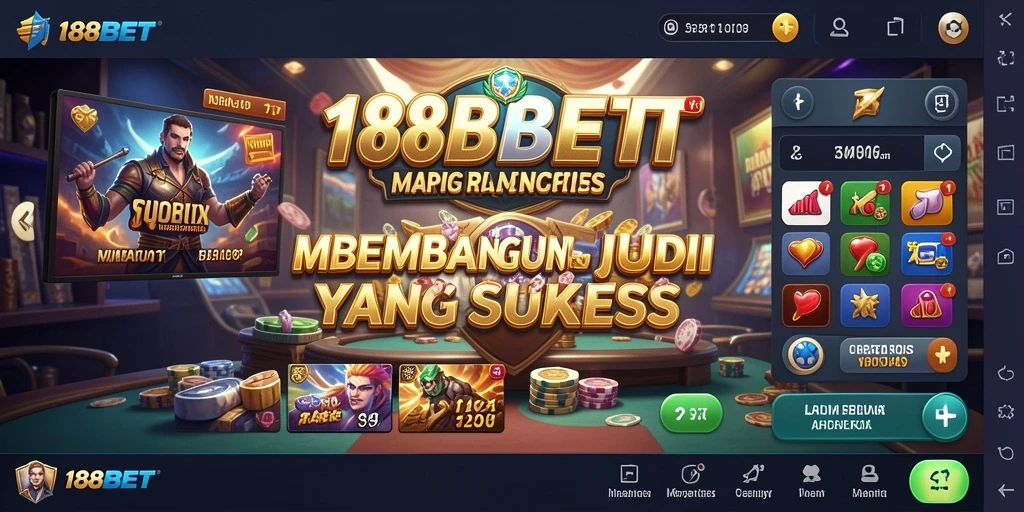 Screenshot gameplay Tycoon 188BET yang menarik dan dinamis.