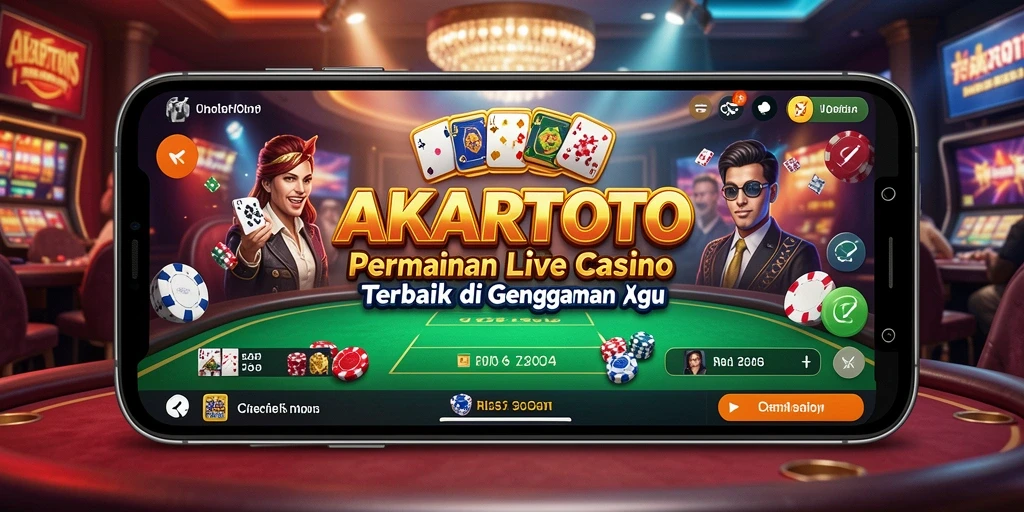 Tampilan menawan dari gameplay Live Casino AKARTOTO.