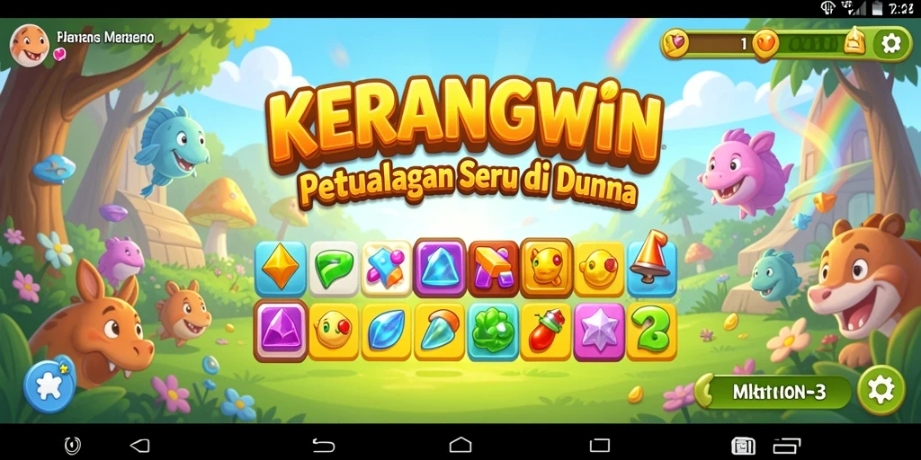 Tampilan gameplay menarik dengan kerang warna-warni yang penuh tantangan.