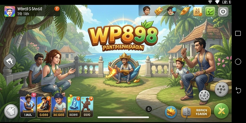 Tampilan gameplay WP888 yang ceria dan mengasyikkan.